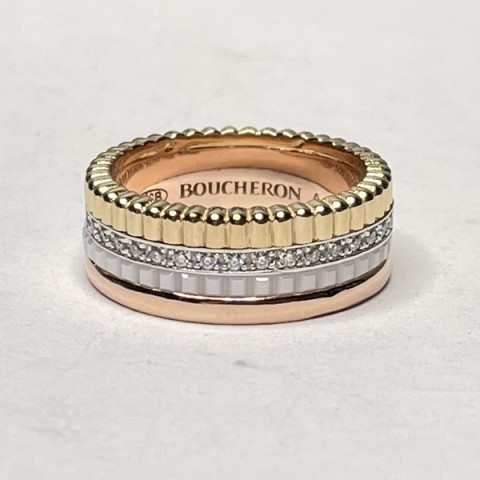 BOUCHERON 부쉐론 콰트로 화이트에디션 스몰 반지