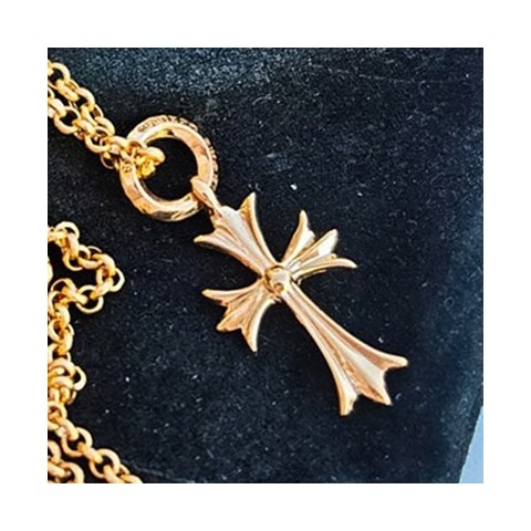 Chrome Hearts 크롬하츠 타이니 크로스 팬던트 22K골드